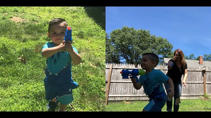 Water Gun Fight With Nephew - VLOG