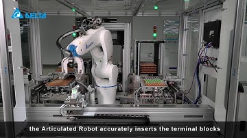 Delta Articulated Robot-Terminal Block Insertion Terminal Cover Installation for PLCs