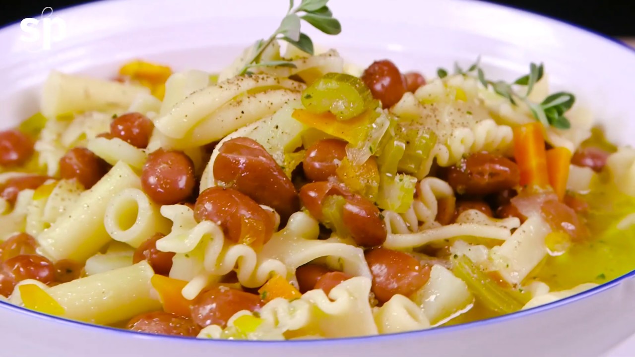 Pasta e fagioli al pesto di erbe YouTube