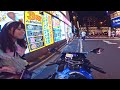 Tokyo Night Ride, Girl, Food, Japan [4K] Cinematic, 2stroke, motorcycle