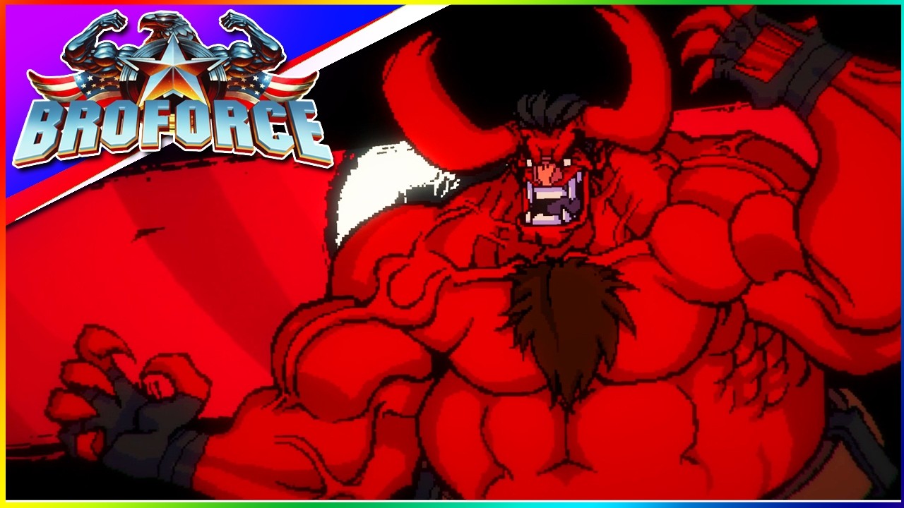 BROFORCE Versus The DEVIL Himself! | Broforce Forever! - YouTube