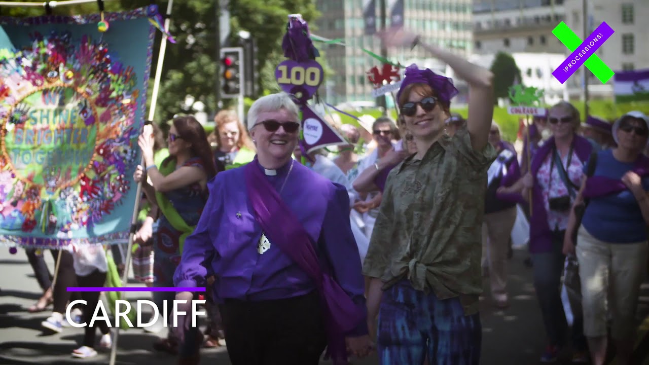 PROCESSIONS 2018 – A mass artwork celebrating 100 years of votes for women. - YouTube
