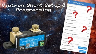 Victron shunt battery monitor setup & programming!