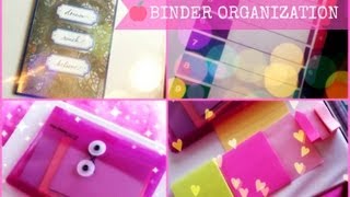 ♥ Back to School: Binder Organization Tips! ♥