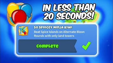 So Spicy Ninja Kiwi Achievement In Less Than 20 Seconds In BTD6!