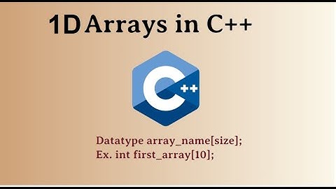 1D ARRAY In C++ Language