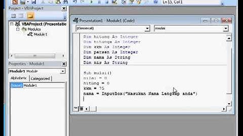 Membuat Soal Pilihan Ganda Interaktif powerpoint VBA Bagian 1