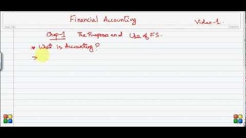 Financial Accounting Part 1