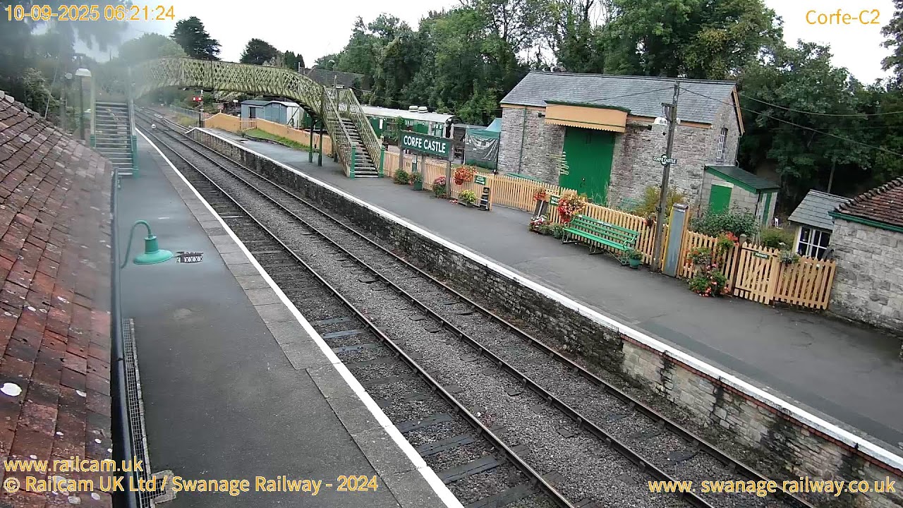 Corfe Castle Station Cam2 - Swanage Railway | Railcam UK