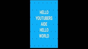 AIDE: Hello World
