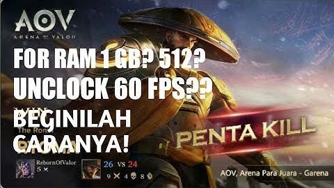 CARA MAIN 60 FPS GAME MOBILE LEGENDS, AOV