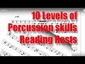 10 Level of Percussion skills. Test your rhythmic notation sight  reading: RESTS