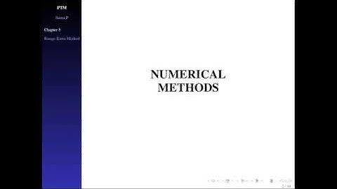 Numerical Methods - Runge Kutta Method