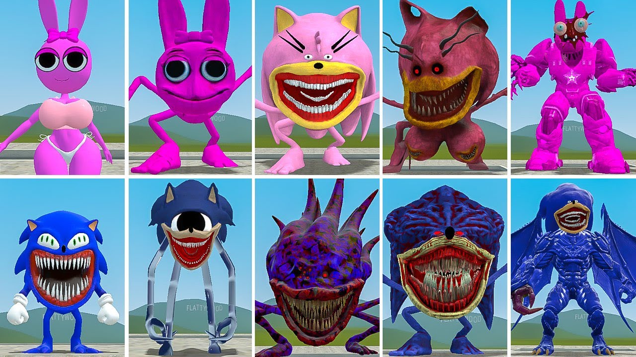 EVOLUTION OF ALL NEW SPRUNKI PINKI MECHATITAN VS ALL ZOOCHOSIS SONIC TAPES FAMILY ? in Garrysmod!,