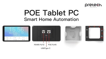Smart Tablet PC POE RS485 Wall-mounted Control Display and Desktop Panel from Pretech