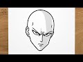 How to draw saitama one punch man step by step easy