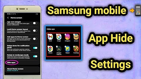 Apps Hide Pannuvathu Eppadi Tamil/How To Hide App In Samsung Mobile 2025.
