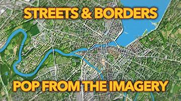 Imagery Basemap with Embossed Streets and Borders