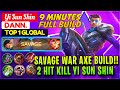 SAVAGE WAR AXE BUILD!! 2 HIT KILL YSS [ Top 1 Global Yi Sun Shin ] Dann. - Mobile Legends