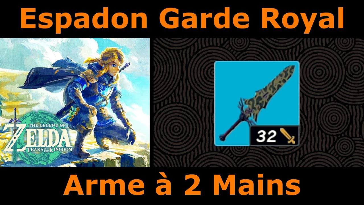 Zelda Tears of the Kingdom - Espadon de Garde Royal | Arme - YouTube