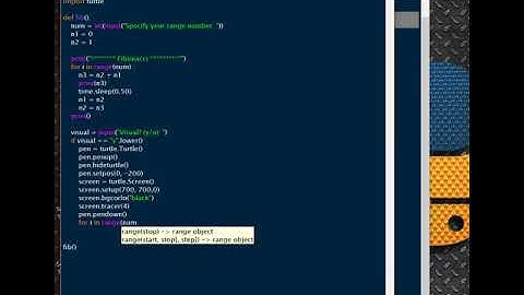 Python mini tutorials. Part 2. fibonacci sequence