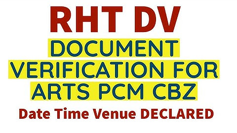 RHT DV DETAILS | HIGH SCHOOL TEACHER DOCUMENT VERIFICATION