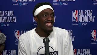 Pascal Siakam media availability at his fourth NBA All-Star appearance | 2026 in Los Angeles
Indiana Pacers forward Pascal Siakam answers questions from reporters on Saturday, Feb. 14 during Team Worlds media availability.
Postgame story: https://www.fieldhousefiles.com/p/nba-all-star-game-2026-wembanyama-siakam-recap
Video courtesy: NBA
Scott Agness runs https://www.fieldhousefiles.com/ covering the Pacers and Fever.
#pacers #pascalsiakam #fieldhousefiles #nba #nbaallstar2026 #intuitdome #cameroon
*Follow:*
Website: https://www.fieldhousefiles.com
Twitter: https://x.com/scottagness
Instagram: https://www.instagram.com/scottagness/
Podcast: http://bit.ly/FieldhouseFiles Pascal Siakam media availability at his fourth NBA All-Star appearance | 2026 in Los Angeles