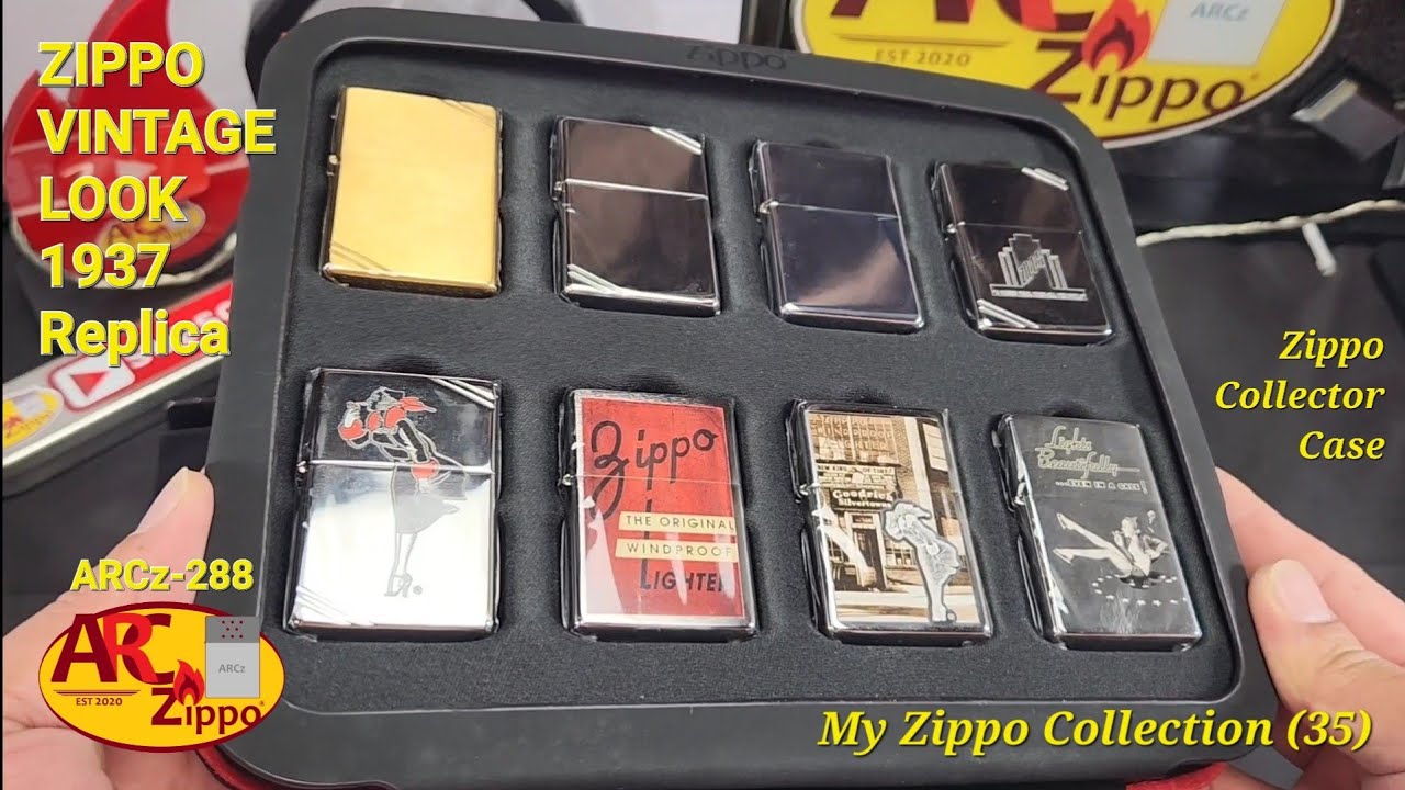 Zippo Collection (35) My Collector Case No.3 Zippo Vintage Look 1937
