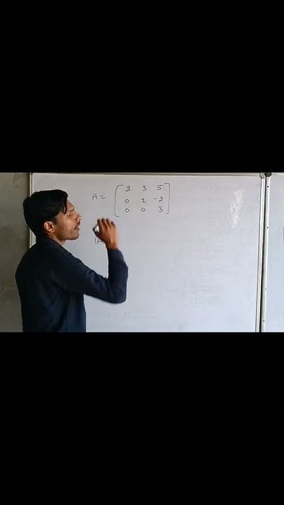 #you tube shorts| How to find the determinant of a upper triangular or ...