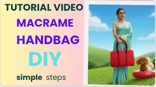 ❤️✋️Macrame Tutorial video of Red handbag with double zipped