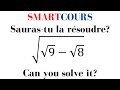 Simplifier la racine dune racine  sqrtsqrt9sqrt8