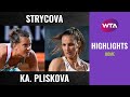 Barbora Strycova vs. Karolina Pliskova | 2020 Rome Second Round | WTA Highlights