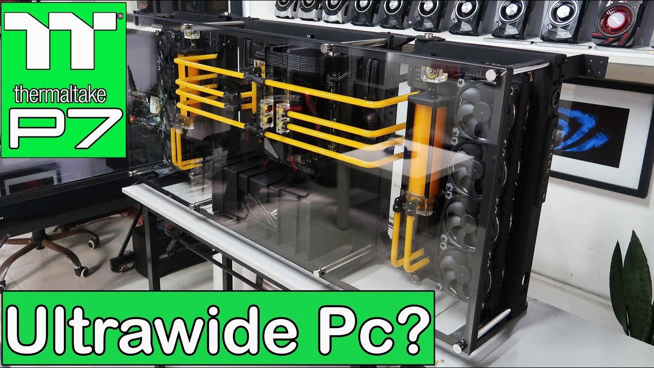 Custom Pc Build #61 " Omega " Thermaltake Core P7 with Super Ultrawide Asus XG49V Monitor