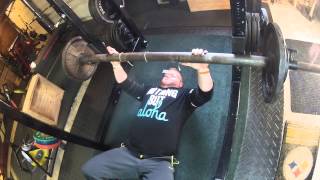 2-26-13 // Cube Method Meet Prep. Week 3 / Day 2 | Explosive Bench (Axle Floor Press)