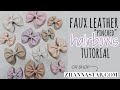 DIY Faux leather pinched hairbows tutorial