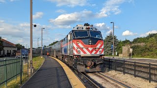 Metra BNSF Line Chicago Union Station - Aurora Super-Express F40PHM-3 + Budd Gallery Cars