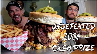 OREGON'S LARGEST BURGER CHALLENGE w/ @JoelHansen  | UNDEFEATED | $200 CASH PRIZE | Darling's Marina