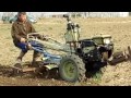 Обработка почвы мотоблоком с катком
