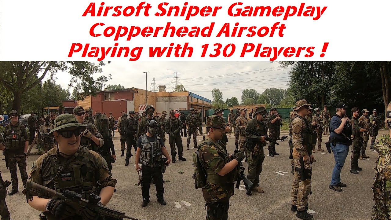 Airsoft Sniper Gameplay Copperhead Airsoft Assen Playing with 130 Players !