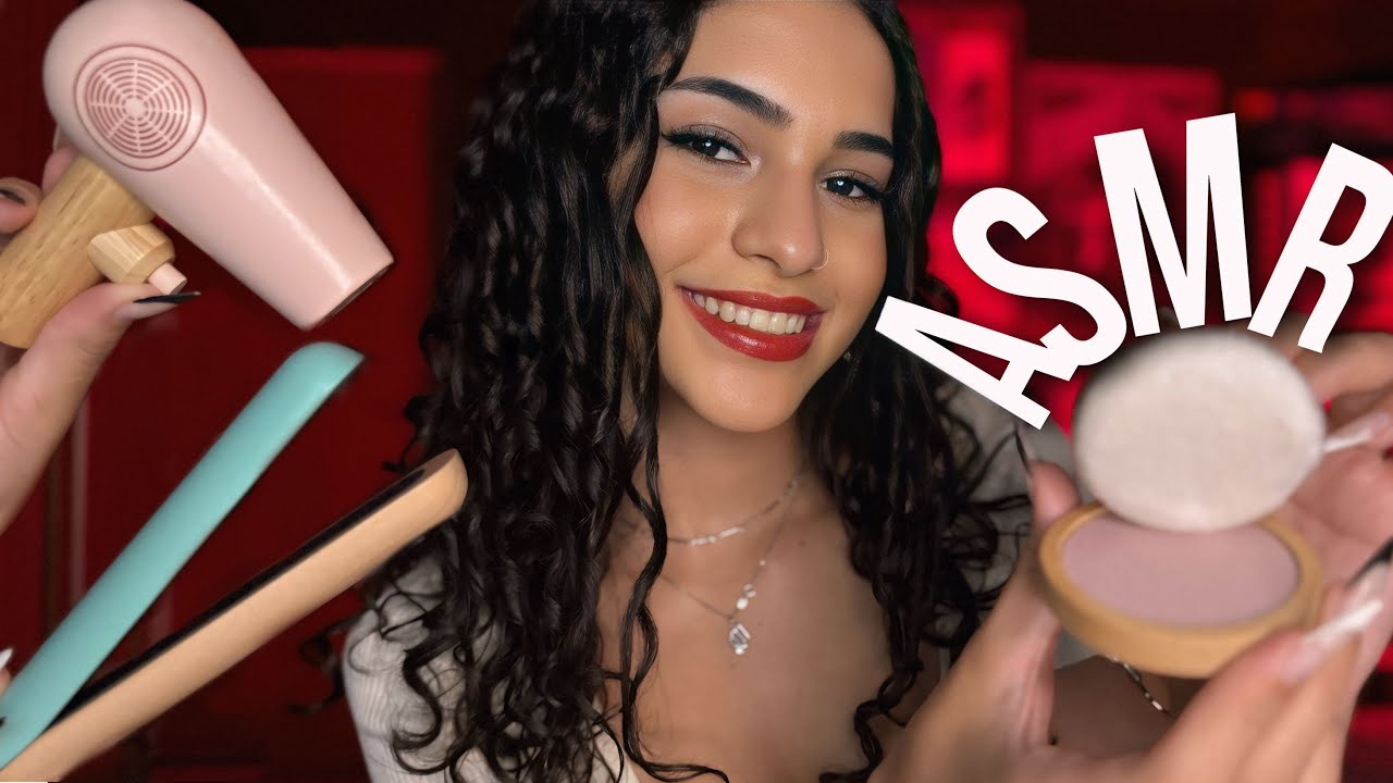 ASMR SPA - APENAS COM OBJETOS DE MADEIRA 💤 maquiagem, cabelo...