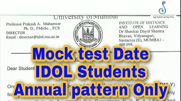 Compulsory Mock test IDOL Students annual pattern | Mumbai University | Online Exam