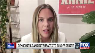 Democratic candidate for U.S. Senate Dr. Annie Andrews responds to SCGOP runoff debate