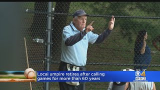 Local umpire retires after calling games for more than 60 years