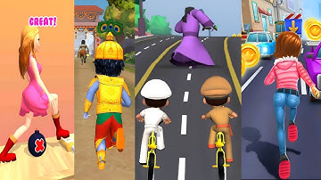 Little singham cycle race, littleKrishna, subway Princess, Tippy Toe 3D - best fun gameplay HD