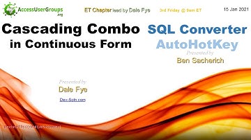 ET: Cascading Combo box in Continuous Form by Dale Fye, free online SQL converter by Ben Sacherich