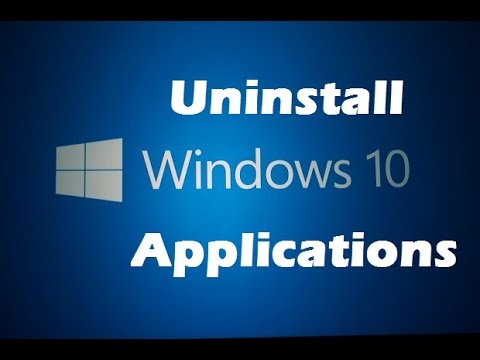 How to uninstall programs on Windows 10 - YouTube