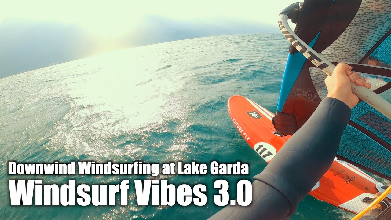 One Take FULLPOWER Downwind WINDSURFING from Navene to Malcesine Lake