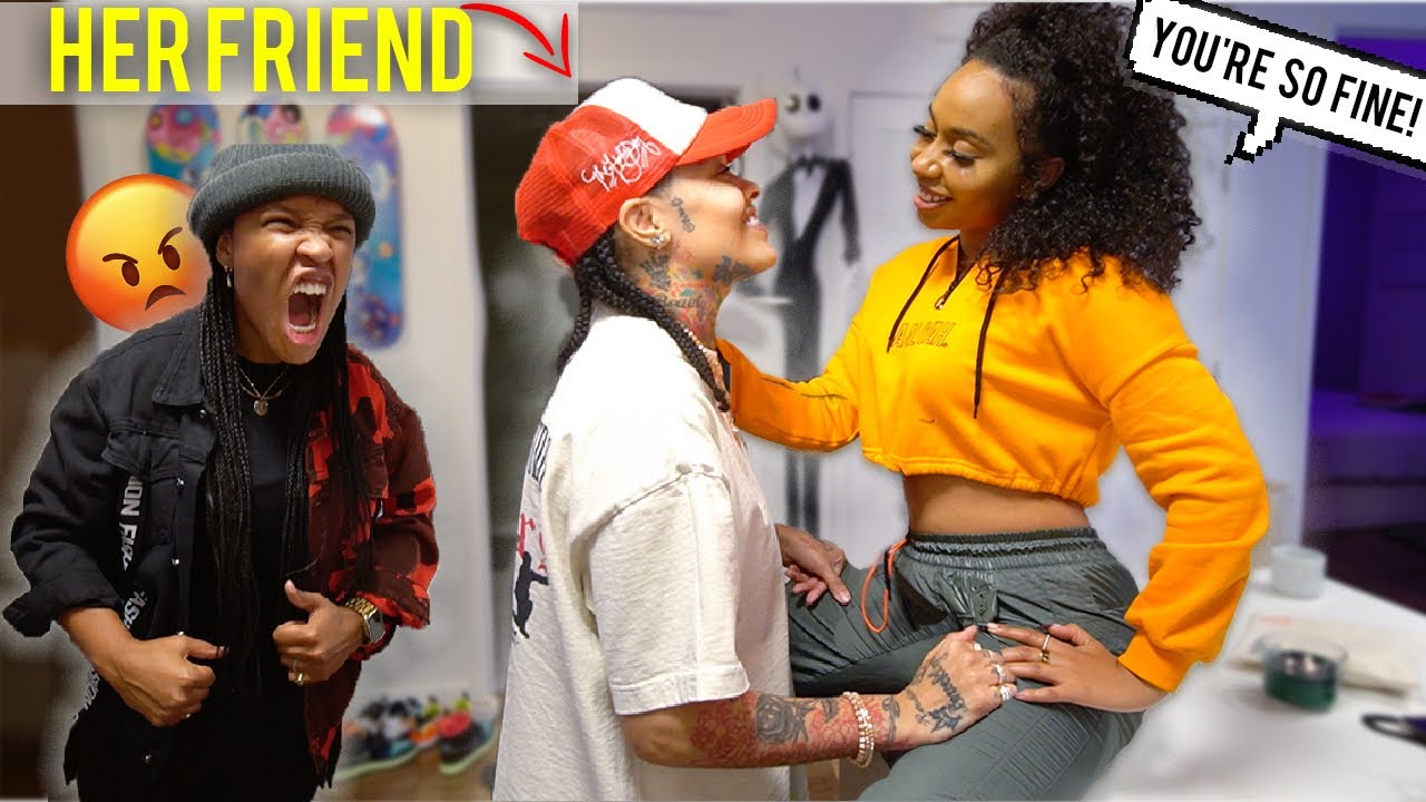 Flirting with Her CLOSE friend behind her BACK prank! (SHE LOST IT)