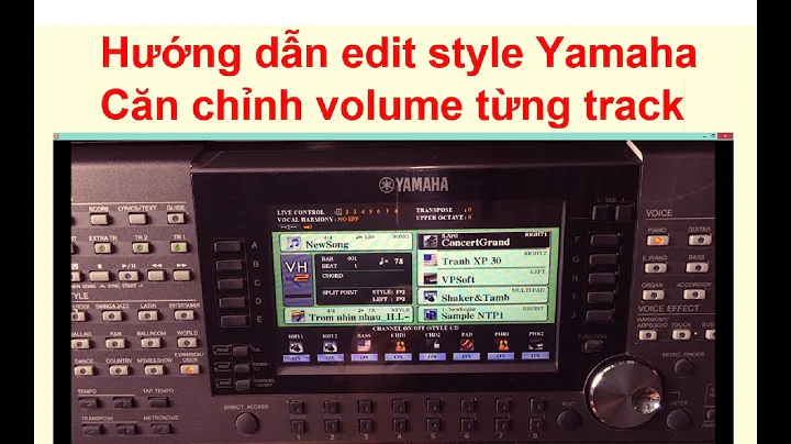 Adjust the volume of tracks for Yamaha keyboard style