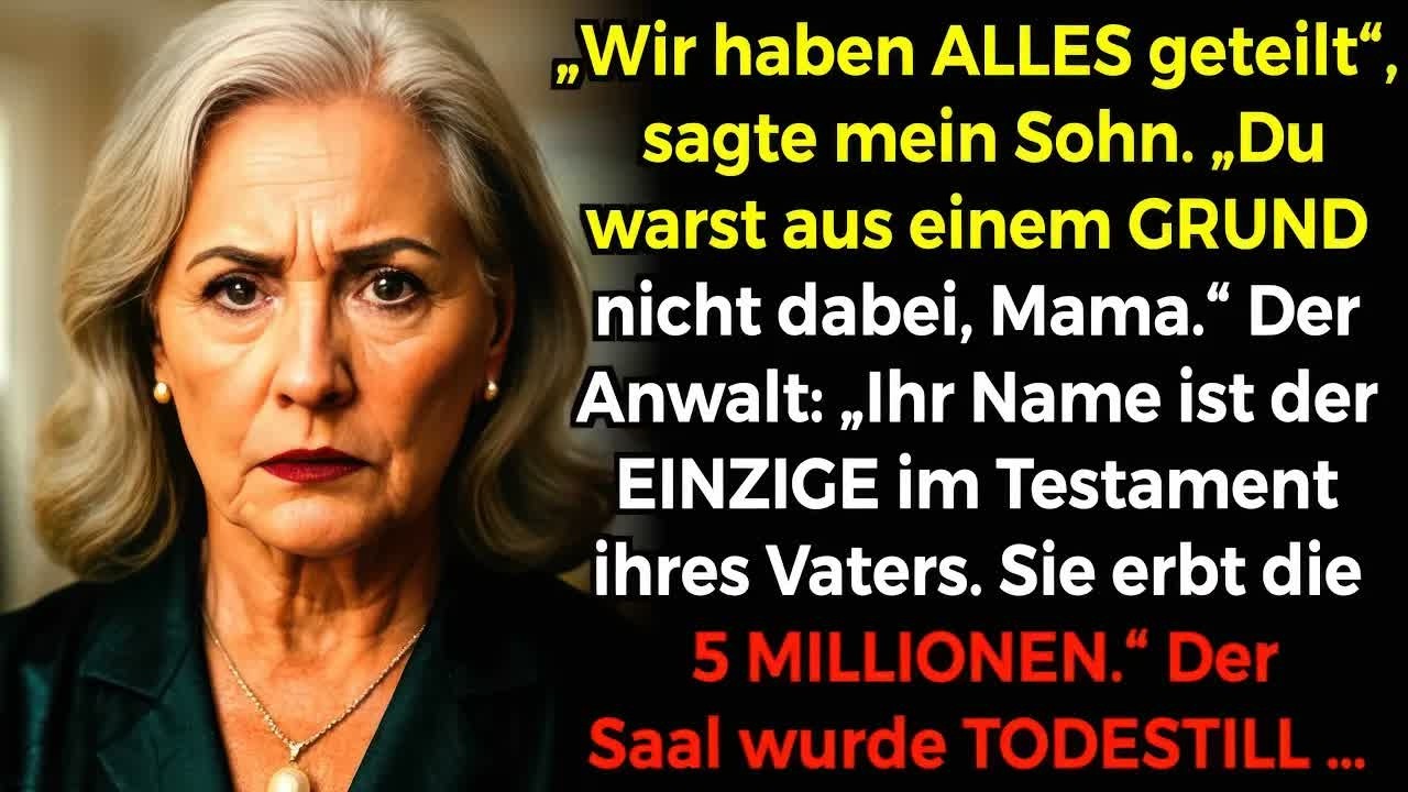 Meine drei Kinder versammelten sich in meinem Wohnzimmer, um das Erbe ihres Vaters zu verteilen. Mein Sohn Markus lächelte, als er mir erklärte, dass ich in dem Testament nicht berücksichtigt...